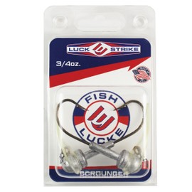 Luck E Strike Original Scrounger Jig Head (3/4 Ounce Long Bill) Creates Realistic Swimming Action to Soft Plastic Fishing Baits