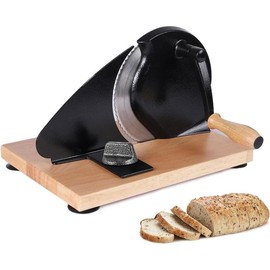 Manual Bread Slicer for Homemade Sourdough Bread Versatile Hand Crank Bread Slicer for Sourdough Crusty Bread Etc Stainless Steel Slicers Adjustable Width for Homemade & Commercial Use - Color: Black, Size: Large