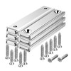 UCINNOVATE Neodymium Rectangular Pot Magnets with Counter Bore, 60x13.5x5mm Bar