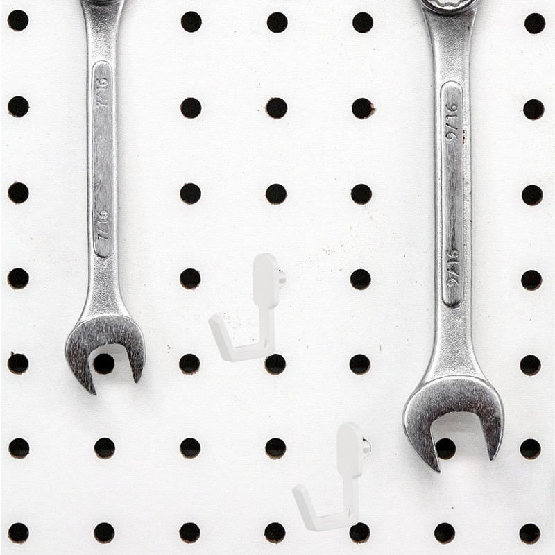 SOLUSTRE 20pcs Pegboard Hooks Kit J Shape Peg Hooks Plastic