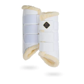 Kavallerie Dressage Horse Boots: Fleece-Lined Faux Leather Brushing Boots for Training, Jumping, Riding, Eventing - Breathable, Lightweight & Impact-Absorbing