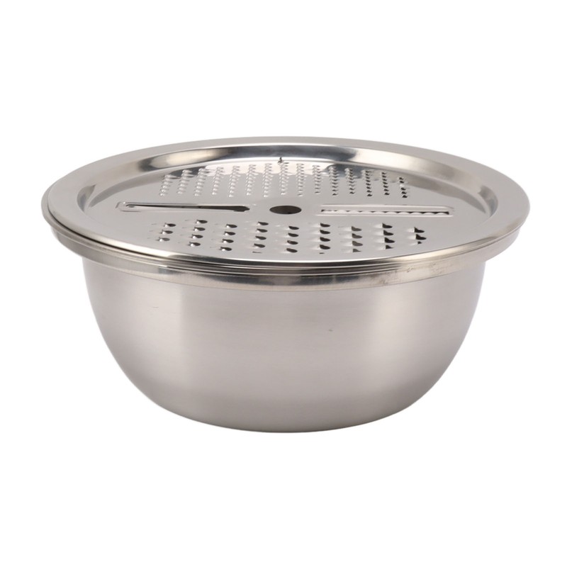3pcs Stainless Steel Drain Basket Vegetable Cutter 3 in 1