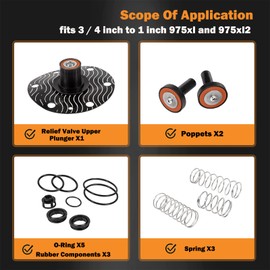 3/4"-1" Replace for Wilkins 975XL and 975XL2 Complete Repair Kit Replacement