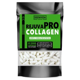 Halal Collagen Booster Supplement, RejuvaPro Multi-Nutrient Collagen for Women & Men, for Skin, Hair & Nails, Suitable for Vegetarians, 1 Month Supply, 60 Capsules, DeenVida Nutrition