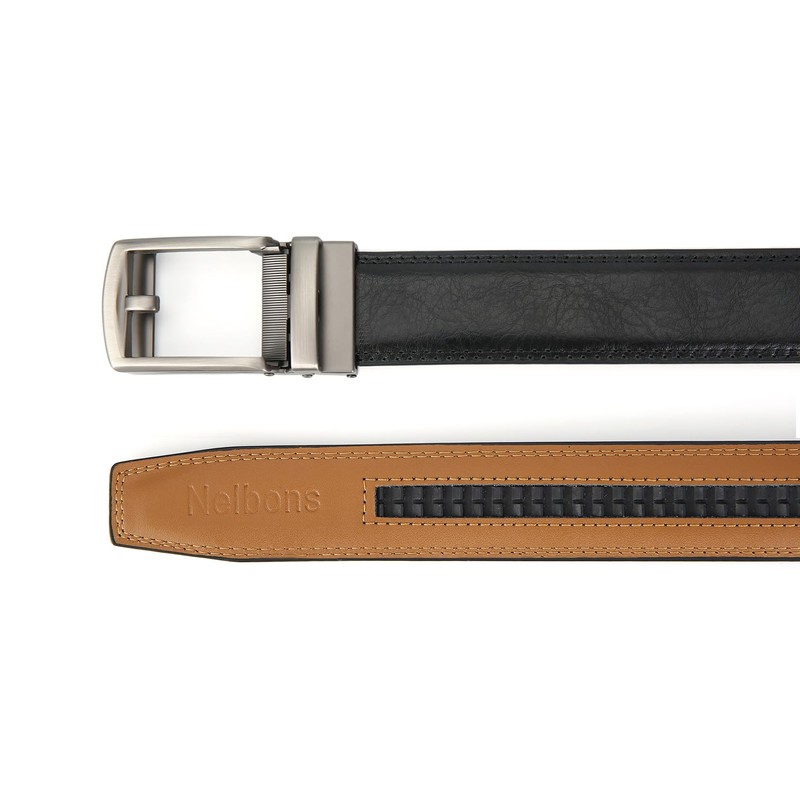 Nelbons Men's Belt Ratchet Automatic Belt for Men 35 mm