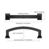 Asidrama 10 Pack 3.75 Inch(96mm) Matte Black Kitchen Cabinet Handles,