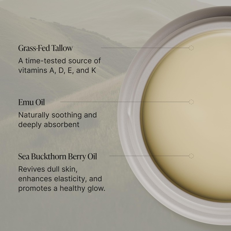 TALOVA - Face + Body Balm, Grass-Fed Tallow Moisturizer for