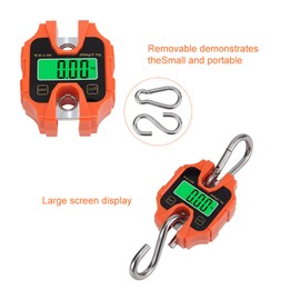 250kg Portable Hand Electronic Scale LCD Display with Backlight kg lb Catty One-Key Switch for Home Daily Items Outdoor Fishing Weighing