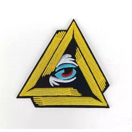 Unbranded Illuminati Triangle Eye Patch Iron Sew On Embroidered Applique Punk Goth 2877