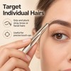 Eyebrow Tweezers for Precise Facial Hair Plucking - Rounded Tip,