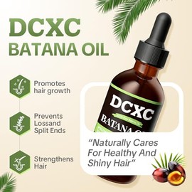 Aceite de Batana 100% Puro y Natural para el Crecimiento del Cabello - Fortalece el Cabello, Reduce el Ruptura y la Caída del Cabello, Mejora el Brillo - Nutrición para Todos los Tipos de Cabello - 60ml