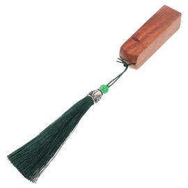 jojofuny Chinese Seal Wood Stamp Name Seal Tassel Sandalwood Calligraphy Tool for Unique Personalization and Craft Projects