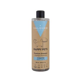 VALQUER Happy Pets Shampoo Premium Hidratante Perros y Gatos | para Pelaje Seco o Estropeado | Hidrata y Repara con Aloe Vera y Ácido Hialurónico | Sin Sulfatos, Siliconas ni Colorantes | 400 ml