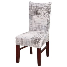 Lalluxy Stretchy Parson Chair Slipcovers for Dining Room Chair seat Covers Chair Protectors for Party Pet Protection Universal Fit Soft Polyester (Set of 4, Brown Stripes)