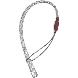 YZELCMT Cable Pulling Grip Lassos for 10-12mm（0.39"-0.47"）Electrical Wire, Single Head Rope Loop, 12.20" Long Steel Wire mesh Sock, Anti-Slip Flexible Cable Sleeve