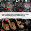 GIANT PANDA PU Leather Rear Seat Cover Protector, Anti-Slip Adjustable