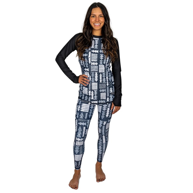BLACKSTRAP Pinnacle Crew Playera de Capa Base para Mujer (Azul