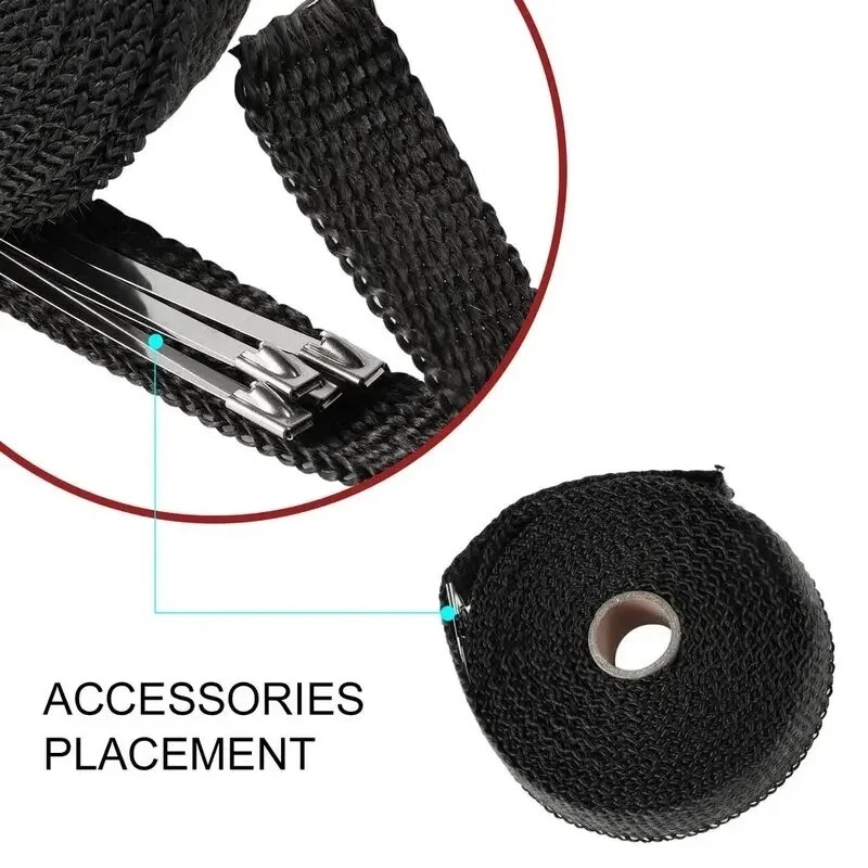 Unbranded Motorcycle Exhaust Thermal Tape Header Pipe Heat Wrap Thermal