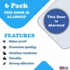 6-Pack - This Door Is Alarmed Vinyl Stickers - 85mm