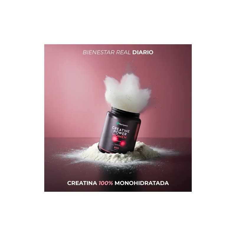 Creatina Monohidratada 600g Creatine Power Women Nutripass Sin Sabor