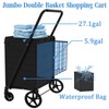 Heavy Duty Folding Shopping Cart for Groceries, Jumbo Grocery Carts