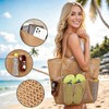 Bolsa de Playa para Mujer,Tote Bag Mujer de Malla Plegable,Amarillo