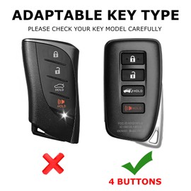 0BT59 2-Pack for Lexus Key Fob Cover Compatible with RX350, RX350L, RX450h, RX450hL, NX200t, NX300, NX300h, LX570, IS200t, IS250, IS300, IS350, RC-F, RC350, GS350, ES350