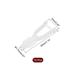 sourcing map 15Pcs Nylon Clevis 2 x 29mm Fixing Wings for RC Airplane Car Helicopter Model Replacements