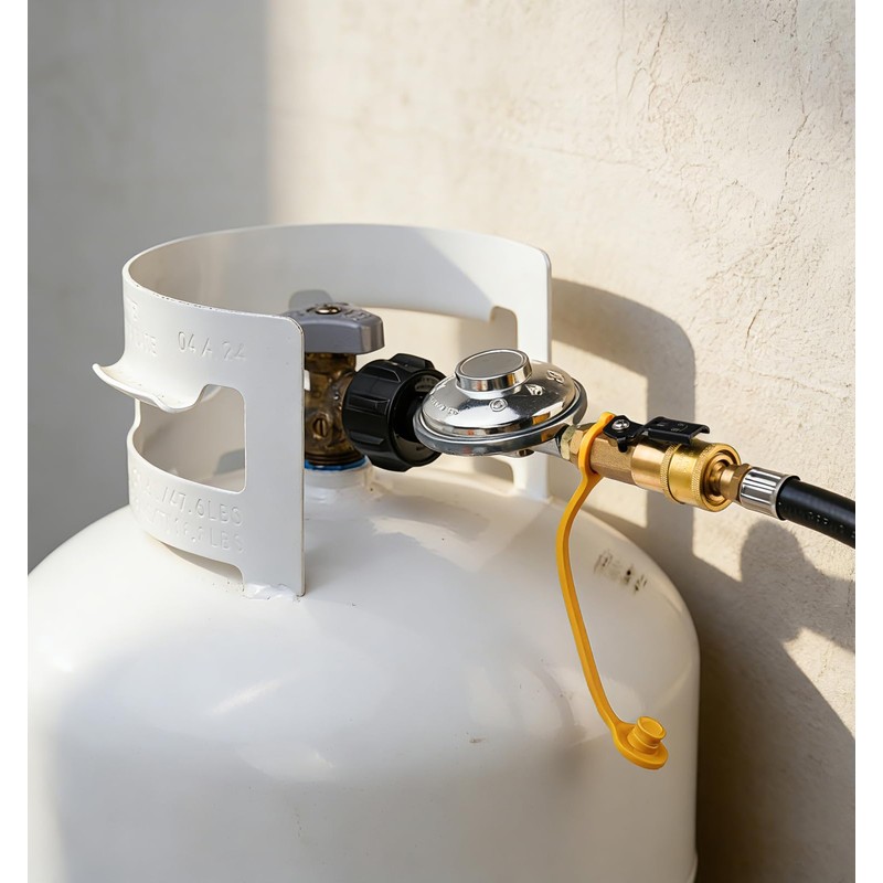 CALPOSE Propane Regulator with Quick Connect Fittings and ON/Off Valve
