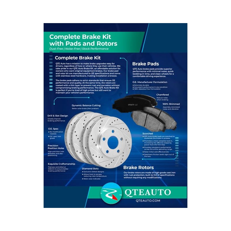 PM Auto Front Ceramic Brake Pad For 2017-2020 GMC Acadia