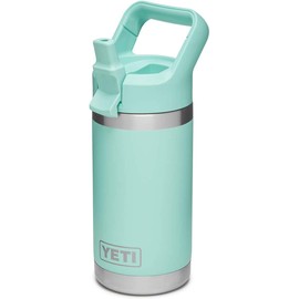 YETI Rambler Jr Kids Bottle, Vacuum Insulated Stainless Steel Bottle with Straw Cap, Seafoam, 12 oz (354 ml)