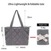 boshiho Women's Bag with Zip Nylon Padded Quilted Tote Bag