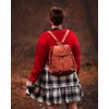 Woodland Leathers Genuine Leather anti theft backpack for women, Medium