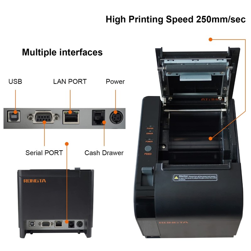 Rongta Thermal Receipt Printer, 80mm Receipt Printers, Thermal Pos Printer