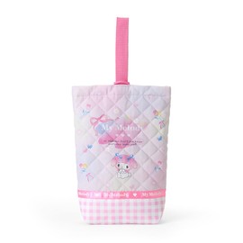 Sanrio 113891 Quilted Shoe Bag, My Melody Kids' Shoes Holder, With Name Space