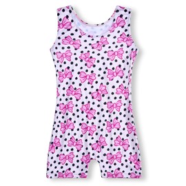 YDMZX Leotards for Girls Gymnastics Size 6-7 6T 6 7 Year Old Toddler Kids Tumbling Outfit Clothes Unitards Biketards Pink Bow