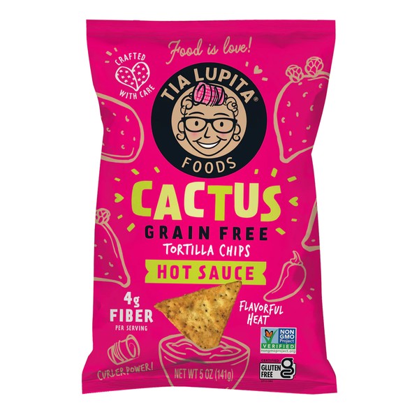Tia Lupita Foods Cactus Tortilla Chips Grain Free Hot Sauce 141g