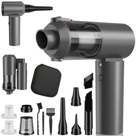 JYNSROU Car Vacuum Portable Cordless with 16000PA Ultra Suction 4-in-1 Foldable ​Air Duster & Brushless Motor Rechargeable Handheld Vacuum for Pet Hair, Car Seats, Home & Office Cleaning