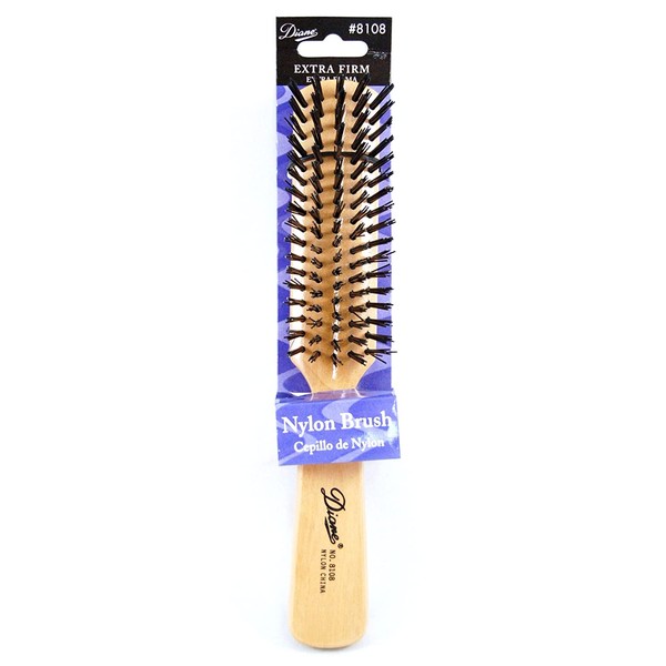 Diane Extra Firm Nylon Bristles Styling Brush, 9 inches