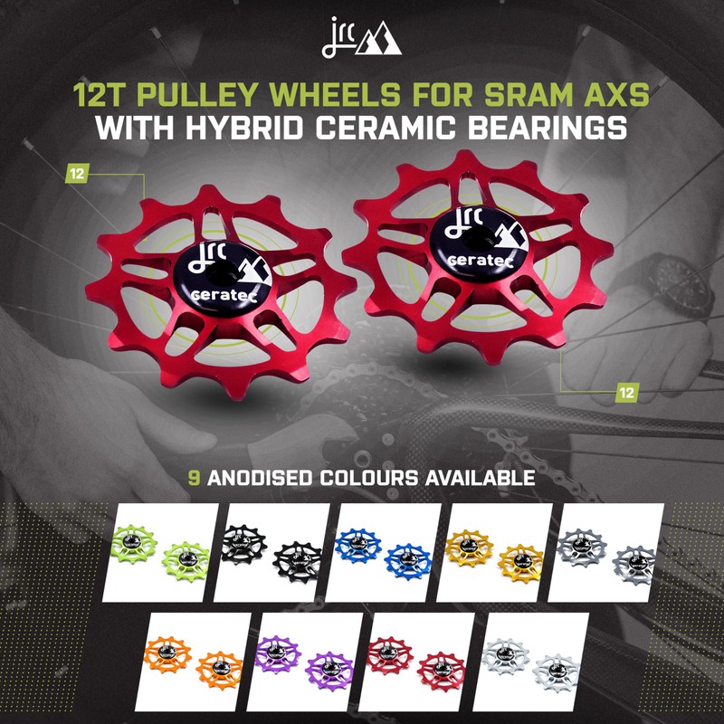 12T Pulley Wheel for SRAM Rival/Force/Red AXS - Black