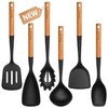 Silicone Cooking Utensils Set, 6 Pack Large Kitchen Utensils Set