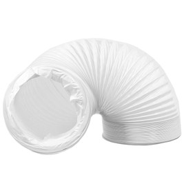 SPARES2GO Air Conditioning Duct Hose PVC Flexible Vent Pipe Universal (6" x 3 Metres, White)