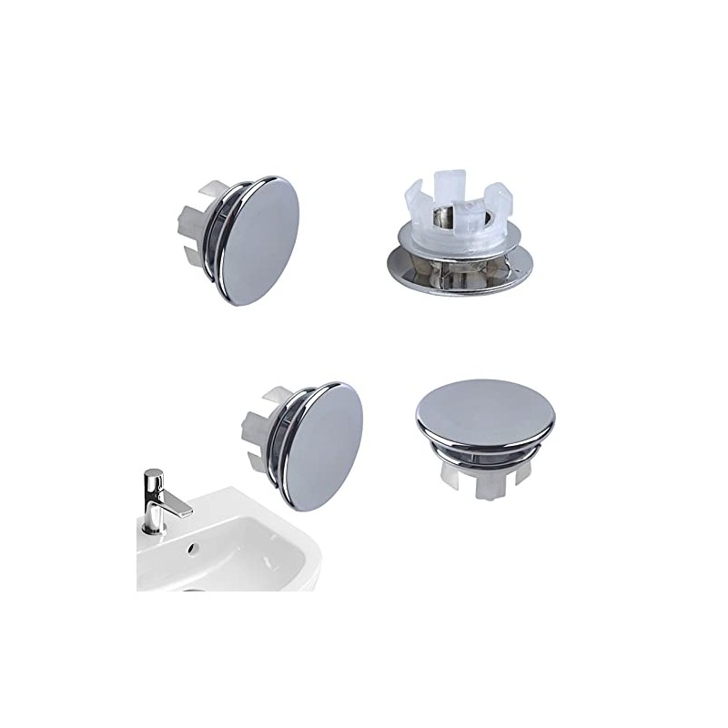 4 Pack Sink Basin Overflow Trim Ring Solid Bathroom Sink