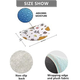 DXTDDBD Red White Grapes Wine Half Round Door Mat Indoor Entrance Mat, Absorbent Doormats Area Rugs Non-Slip Semi Circle Floor Mats for Home Kitchen 16x24 Inch