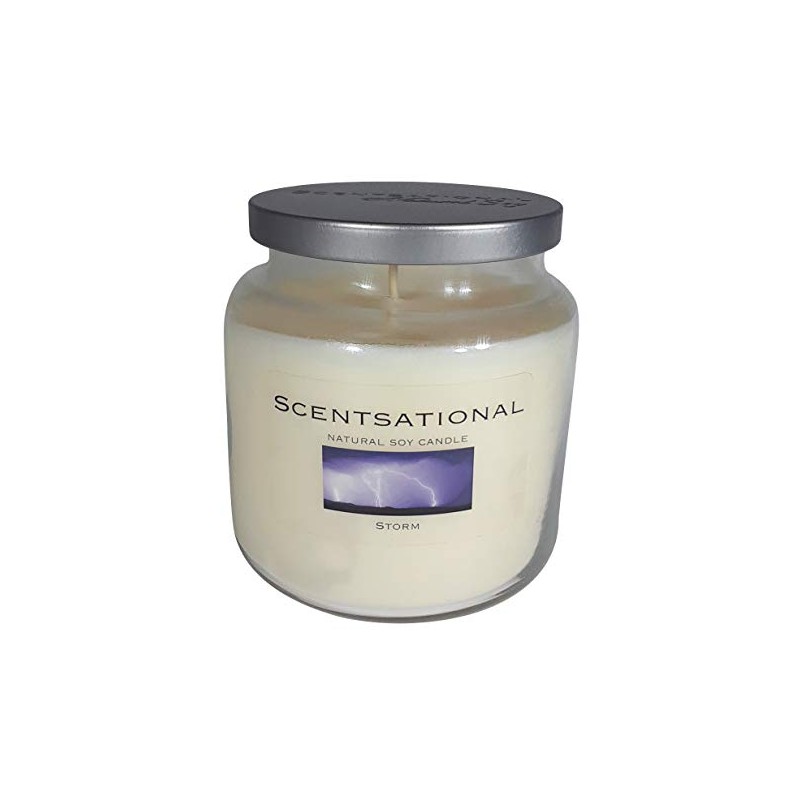 Scentsational Storm Jar Scented Candle - Fresh After Rain Breeze