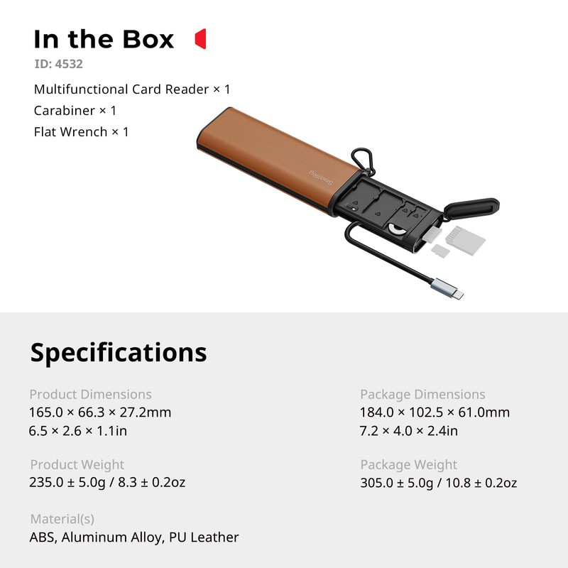 SMALLRIG Multifunctional Card Reader & Card Holder (CFexpress Type B)
