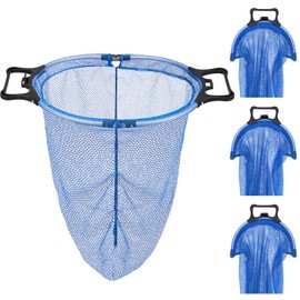 VioraWhite 4 Pcs Lobster Clam Diving Chum Bags for Saltwater Fishing Mesh Dive Bag with Handle Lock for Fishing Clamming Diving Snorkeling Scalloping (Blue)