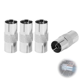 AzureRay Tv Koax Antenne Buchse An Buchse Adapter,4 Stück Rf Koax Antenne Pal Buchs+C13E F Zu F Gender Changer Joiner Converter