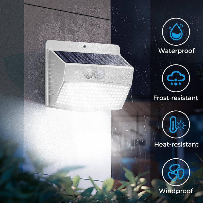 Solar Lights Outdoor Motion Sensor [138 LED/6 Packs] Solar Security