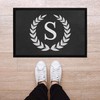 SpecialMe® Doormat Letters Initals Monogram Family Non-Slip & Washable White